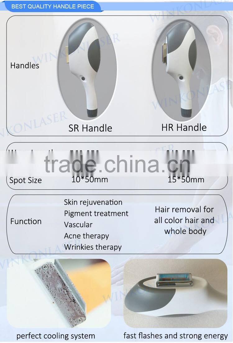 Permanent unhairing korea big spot laser ipl machine for painless hair removal