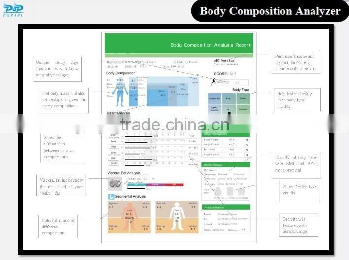 BCA 268 Inbody compositon analyzer supplier china GS6.5 POPIPL