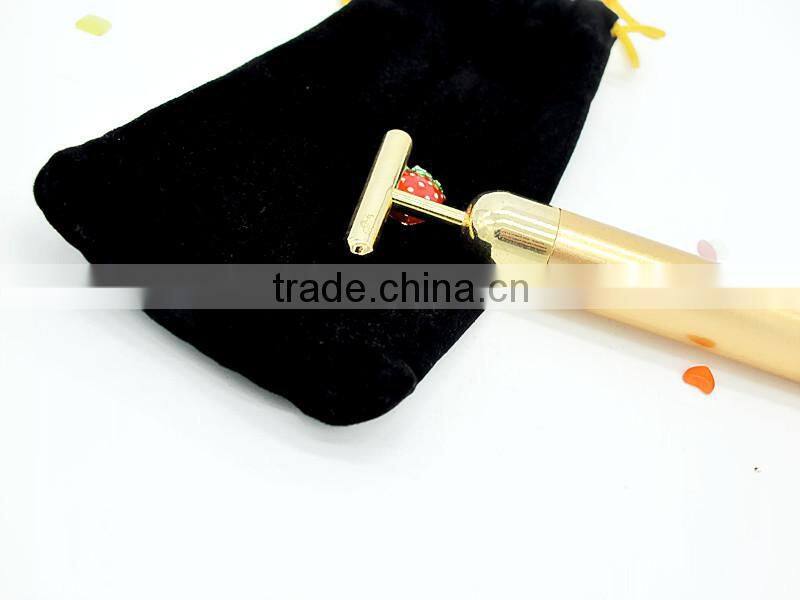 Mamufacturer hot seller Beauty Bar 24k Golden Pulse Facial Massager