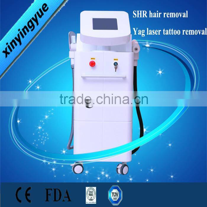 2016 HIgh quality SHR fast ipl hair removal / yag laser tattoo removal machine
