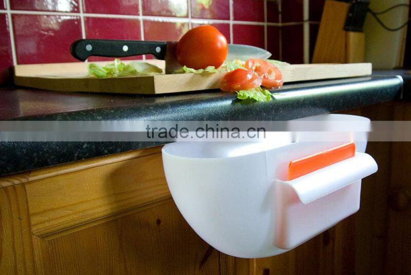 Plastic Kitchen Garbage Bowl,Trash Hanging Holder Bowl,Waste Storage Bin