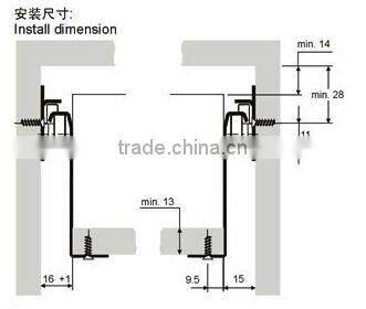 with 86mm integral runners fgv drawer slide