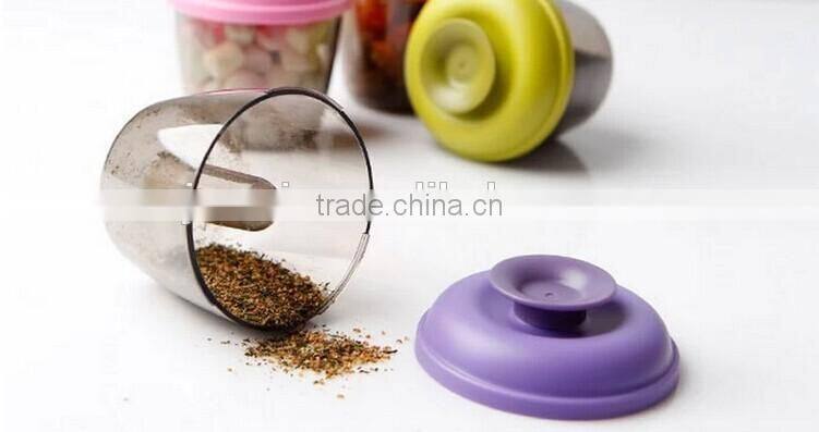 2014 hot selling ABS tree cruet for kitchen using creative caster 6pcs per set seal pot