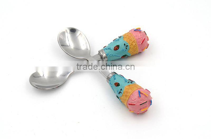 2016 new style spoon&fork cutlery set with polyresin handle