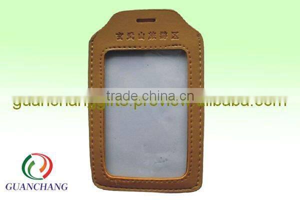 Hot selling leather hard business id card holder