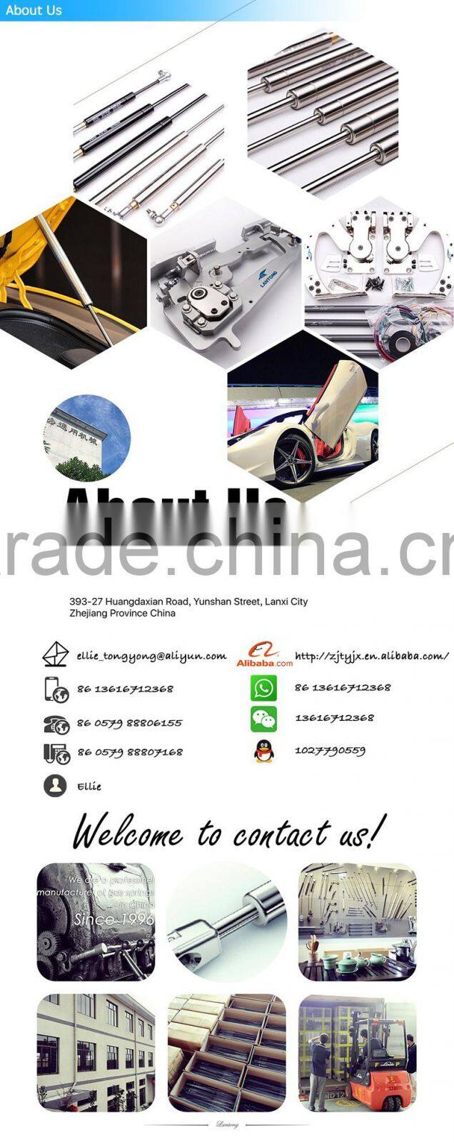 Auto Seat And Leisure Chair Lift Gas Spring With Handle Control