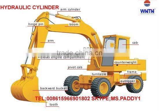 hydraulic parts china manufacturer 1-5"bore 5-80"stroke small portable double acting Welded Hydraulic Cylinder