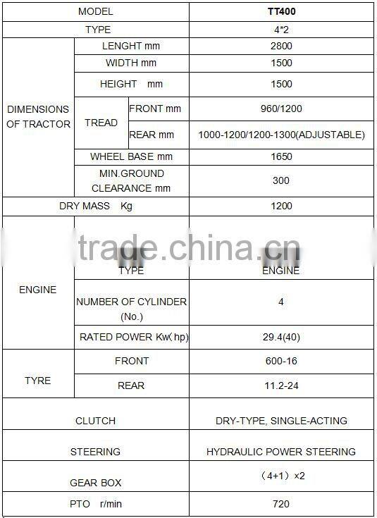 Vertical diesel agricultural farm 2wd tractor