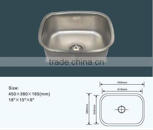 Small size 0.6mm thickness stainless steel kitchen sink