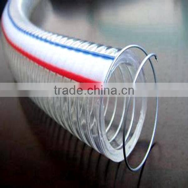 Spiral steel wire Reinforced pvc spring hose reel