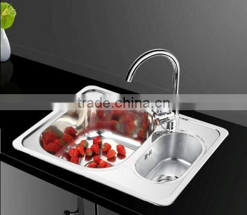 Factory directly Stainless steel 304 double groove kitchen xiancai basins sink sink drawing