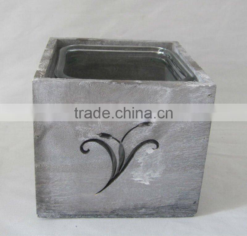 wooden storage boxes for glass container