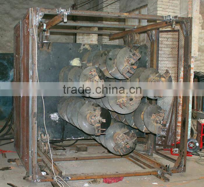 Pole hole piling driving machine equipment on tractor with 5 ton crane for lifiting 15 meters pole