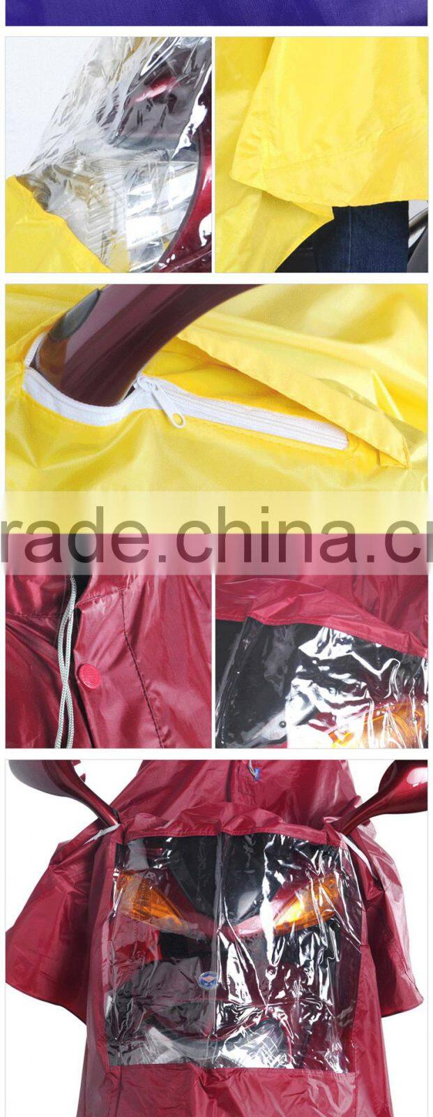 motorcycle motorbike Adult Unisex hood waterproof raincoat-blue