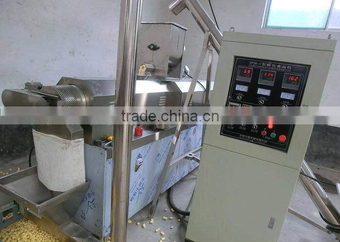 Puffed cheese ball corn snacks food making machines/twin screw extruder production line ordered by Nigeria customer