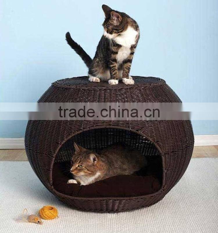 Indoor rattan pet bed cheap dog houses