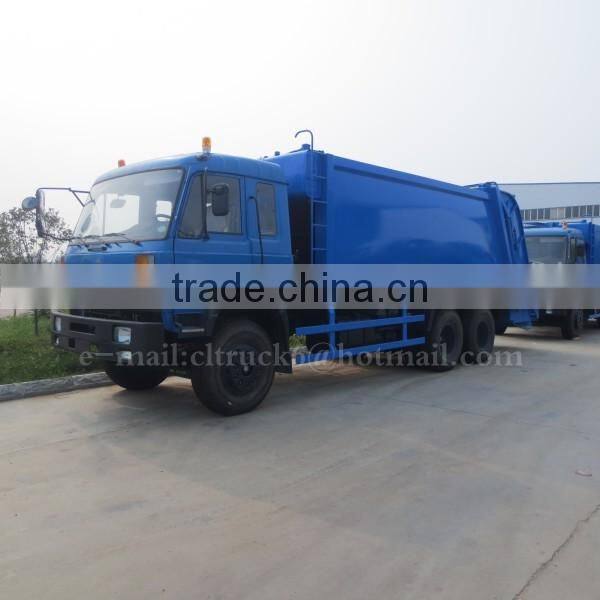 300hp DONGFENG 6*4 Refuse Compactor Truck 16 m3