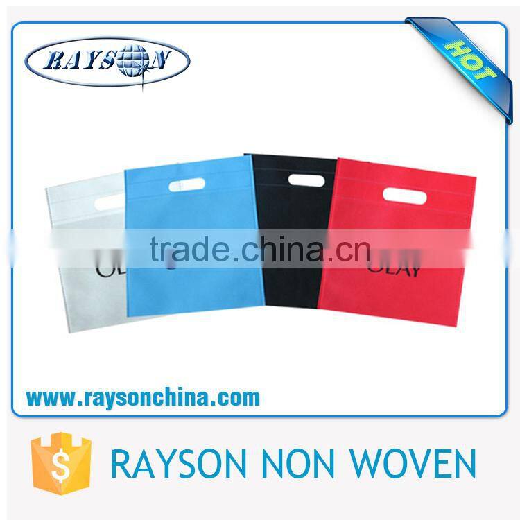 Thermocompression Printing Plain Top Handle Non Woven D Die Cut Bag