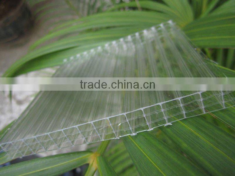 clear 4 layers Polycarobnate hollow sheet