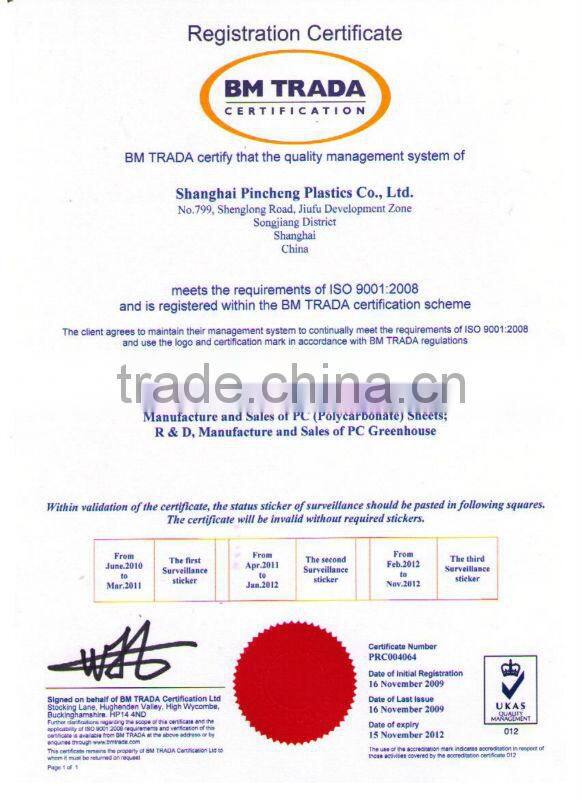 sheet manufacture for GE polycarbonate sheet