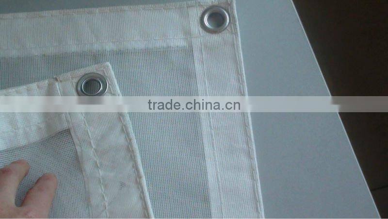 green color 100% Polyester Fire proof PVC Building Protection Mesh Sheet Manufacturer