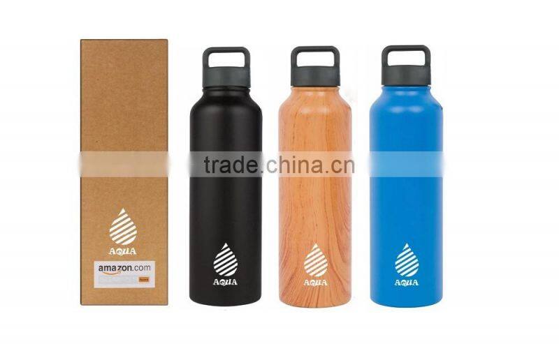 Double wall vacuum 37 oz Insulated 18/8 stainless steel BPA free Water Bottle Stein reusable and food-grade