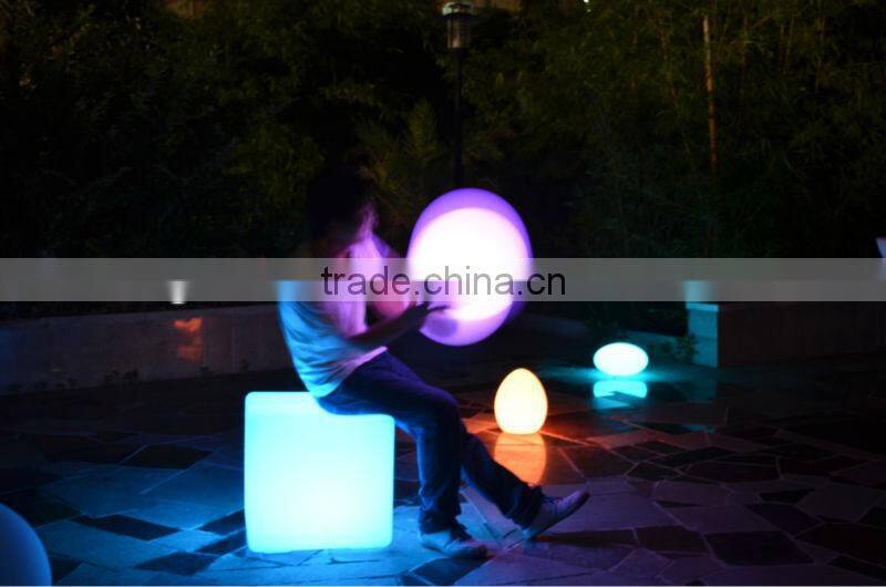50cm large size RGB outdoor LED cubic sofa