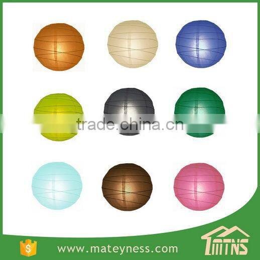 Crisscross Irregular Ribbing Round Paper Lanterns