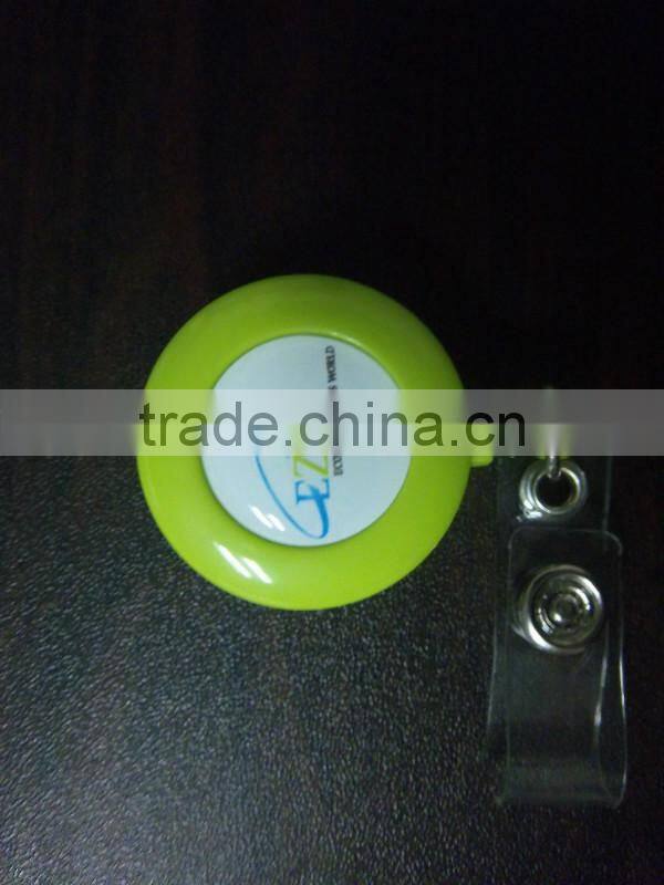 Custom logo Epoxy badge reel with Hook and Phone strap