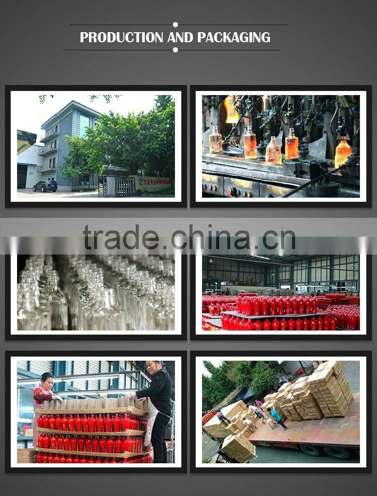 Dragon shape animal shaped glass wine bottle for Christmas gift decoration