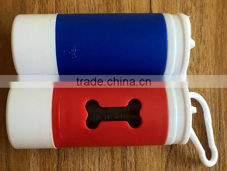 2016 wholesale pet garbage bag case,pet garbage box with flashlight