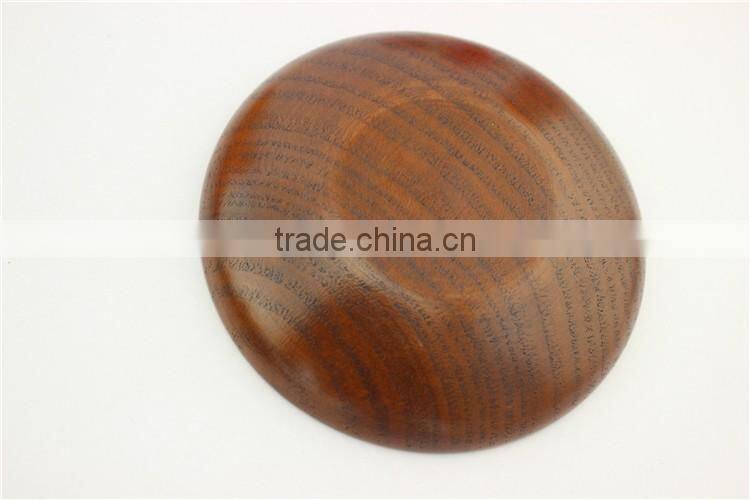 Japanese Style Dessert Plate,Wooden Sushi Dish,Round Wood Dry Fruit Plate, 10cm
