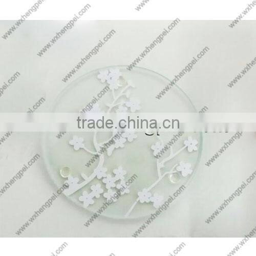 Wedding high grade glass mat (-1 on loaded circular transparent cherry)