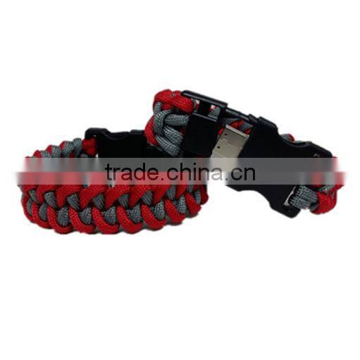 Novelty paracord USB bracelet, promotional wristband USB flash drive