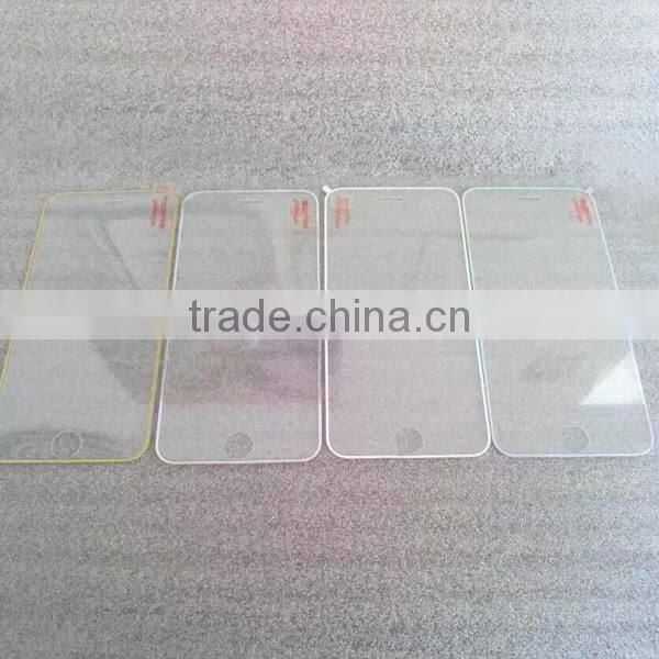 For iphone6 / plus colorful glass filmTransparent tampered glass screen protectosr