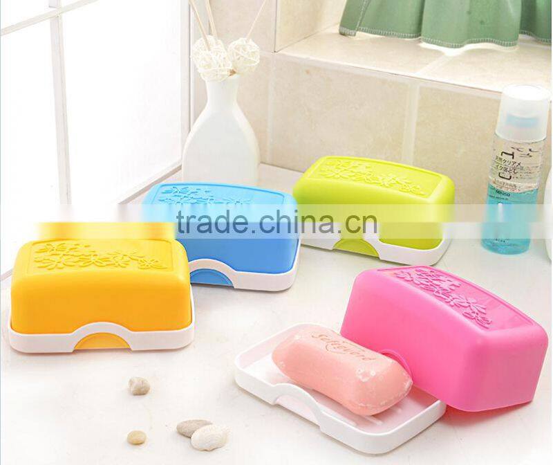 Wholesale Stock Portable Square Plastic Soap Holder