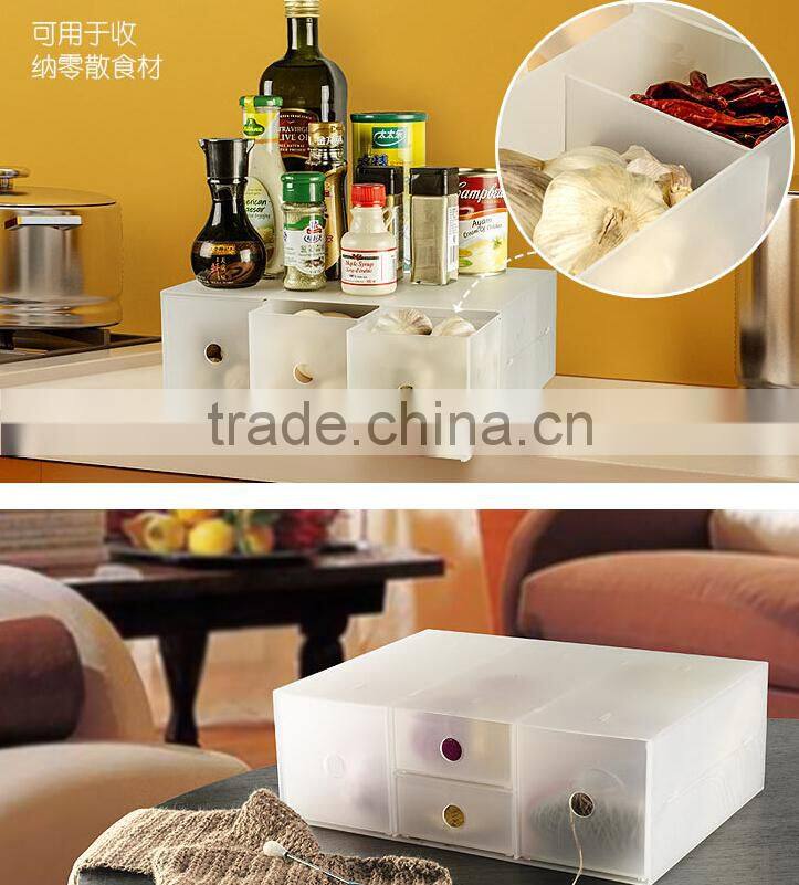 Dull Polish Combination Drawer Storage Box Plastic Drawer Storage Cabinet