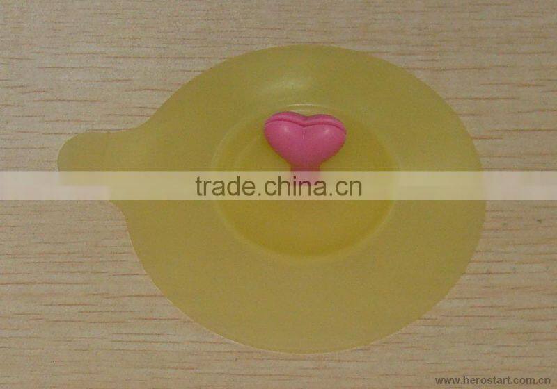 Leaf shape with bracket high temperature insulation Silicone coffee cup Lid