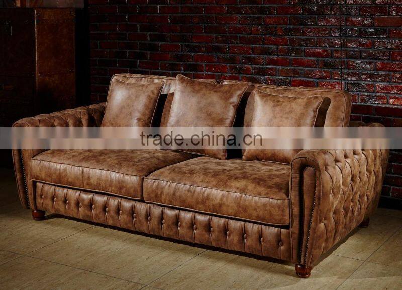 luxury classic living room furniture tufted vintage sectional sofa set