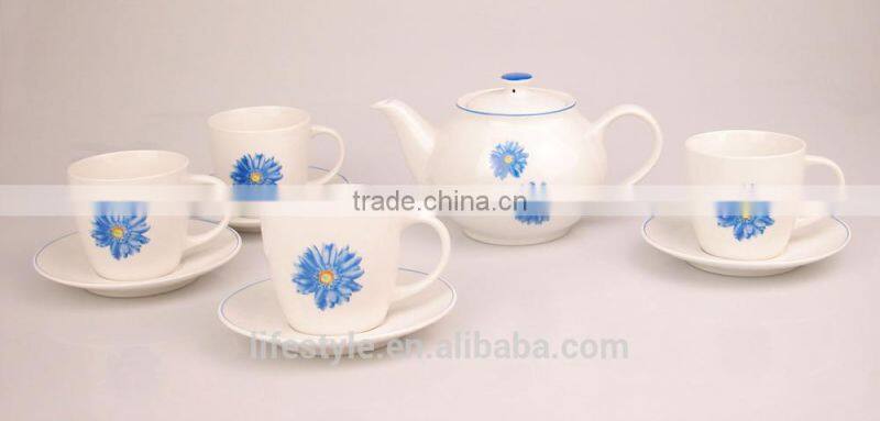 Ceramic Tea Set, Porcelain Coffee Set With Decal