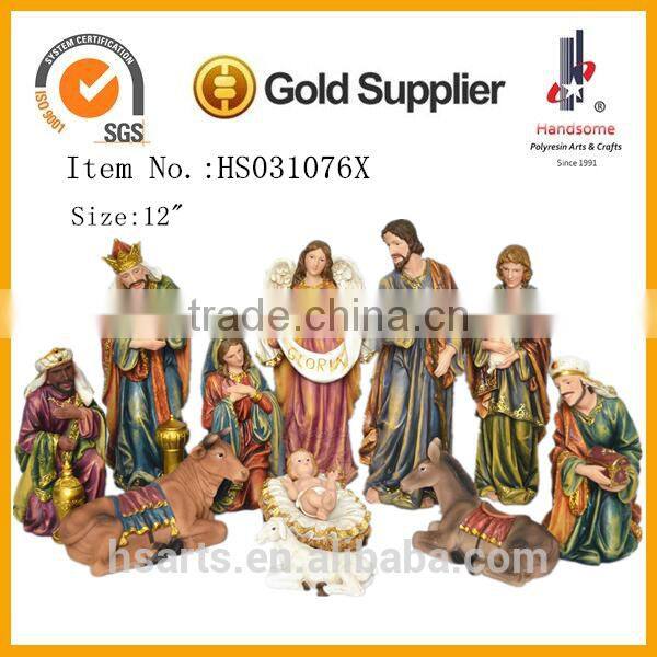 12 Inch Resin Gift Religious Statues Nativity Figurines