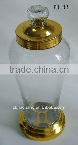 4L glass ginseng bottle with metal rack PJ13B