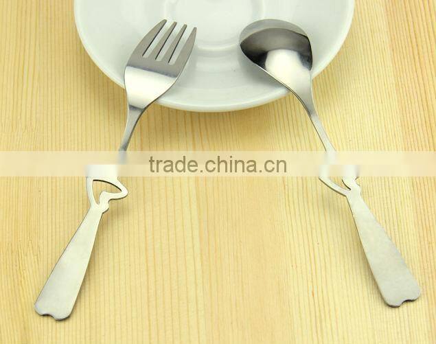 hollow heart-shaped fork and spoon handle wedding gift set