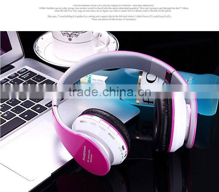 Cheap stereo mp3 wireless headphone ,stereo wireless bluetooth headset, earphone headphone bluetooth with micrphone