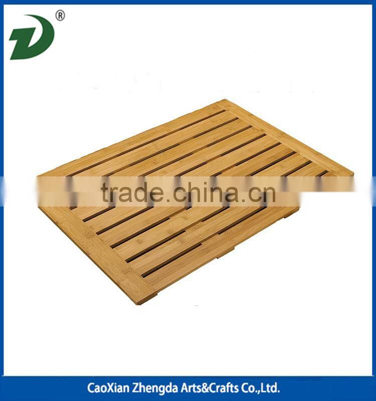 Eco Friendly Natural Curved Bamboo Shower Mat