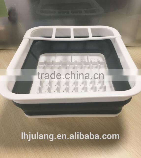 Plastic collapisble dish rack / plastic foldable dish rack of Kitchen