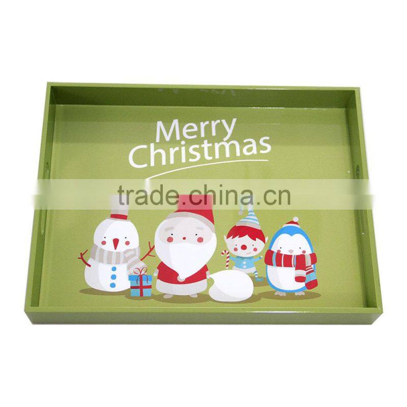 Christmas gift set / set of lacquer tray, coaster, tissue box, table mat