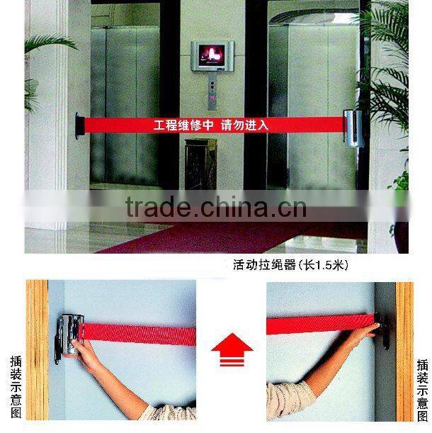 Stainless Steel Wall Mounted Belt Barrier - 2.5m Belt