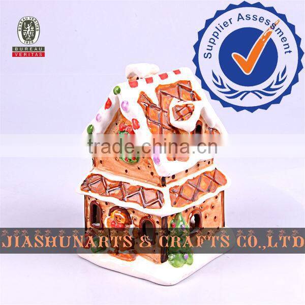 Christmas House Ceramics Decor Candlestick