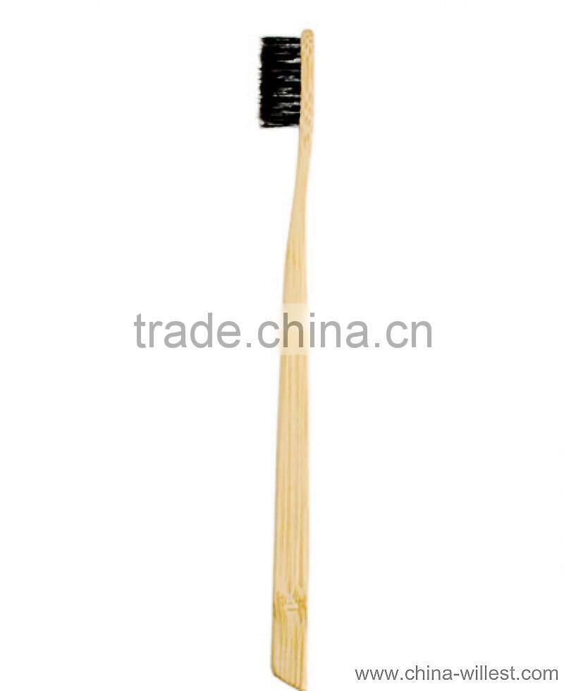 long bamboo handle tooth brush, bamboo toothbrush, man brushtooth